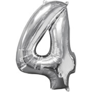 26 Silber-4 Folienballon, P31, verpackt, 45 x 66 cm