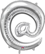 Mini Shape Symbol @ Silber Folienballon A04 verpackt 33 x 35 cm