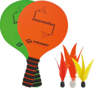Schildkröt Funsports - JAZZMINTON Set (2 Schläger grün/orange+3 Birdie´s im Blister