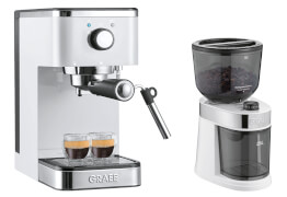 Siebträger-Espressomaschine ES 401 salita mit Kaffeemühle CM 201