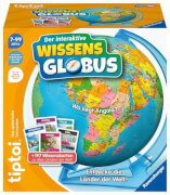 Ravensburger tiptoi Spiel 00107 - Der interaktive Wissens-Globus - Lern-Globus für Kinder ab 7 Jahren, lehrreicher Globu