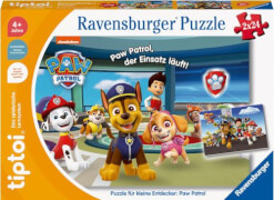 Ravensburger tiptoi Spiel 00135 Puzzle für kleine Entdecker: Paw Patrol - 2x24 Teile Kinderpuzzle ab 4 Jahren, für Junge