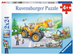 Ravensburger 07802 Puzzle: Bagger und Waldtraktor 2x24 Teile