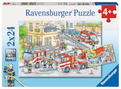 Ravensburger 07814 Puzzle Polizei & Feuerwehr 2x24 Teile