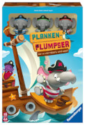 Ravensburger Kinderspiel 22342 - Planken-Plumpser - Wer zu viel riskiert, wird nass!! - Ein Push-Your-Luck Spiel für 2