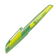 Schulfüller mit Linkshänder-Feder L - STABILO EASYbuddy in limette/grün - Schreibfarbe blau (löschbar) - Einzelstift -