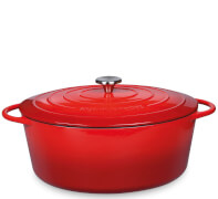 Küchenprofi Bratentopf oval, 31 cm classic red