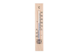 Zimmer-Thermometer Holz 15x2,6cm