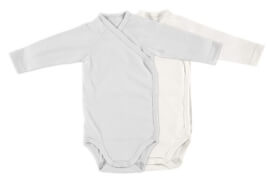 ALVI Baby Bodys 2er langarm off-white/off-white, 50