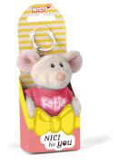 NICI Schlüsselanhänger Maus Katja 10cm mit T-Shirt pink