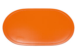 Tischset oval Kunststoff 45,5x29cm orange