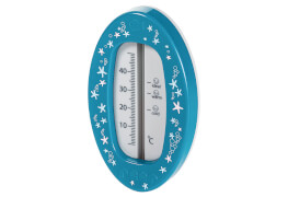 Badethermometer oval blau