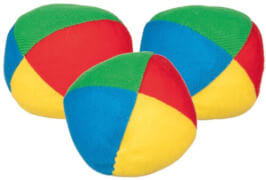 Jonglierball gefüllt mit Kunststoffkugeln