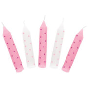 GoKi Geburtstagskerzen-Set, rosa gepunktet (für GK