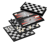 Philos 2506 Schach-Backgammon-Dame-Set magnetisch