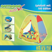 Outdoor active Zelt mit 100 Bällen, 100-teilig, ca. 37x37x21 cm, ab 24 Monaten