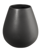 Vase, schwarz matt