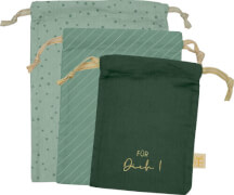 Geschenksäckchen, grün (Set aus 3 Gr.) - WinterLiebe