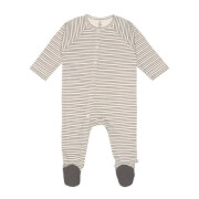 Lässig Pyjama with feet Striped grau/anthrazit, 62/68, 3-6 Monate