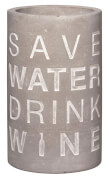 PET Vino Beton Flaschenkühler Save water ca 21 cm hoch