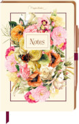 Notizbuch mit Kugelschreiber Blütenzauber - M. Bastin