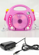 X4-Tech Karaoke CD Player MP3 2 Mikros pink + Netzteil