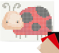 dot on art - DIY-Klebeposter, Bastelset, Stickerset - Motiv: Bug, 30x40 cm
