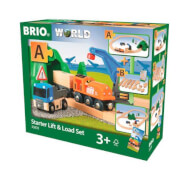BRIO 63387800 Starterset Güterzug mit Kran, ab 3 Jahren, Holz