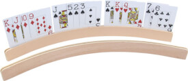 Weible Spiele Halter für Spielkarten aus Holz, gebogen, ca. 50 cm