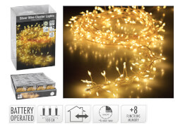 LED Lichterkette "Cluster Draht" 100 LED