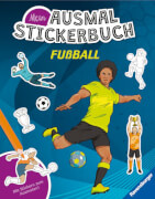 Ravensburger Mein Ausmalstickerbuch Fußball - Großes Buch mit über 300 Stickern, viele Sticker zum Ausmalen