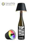 Akku-Flaschenleuchte schwarz RGBW TOP 2.0