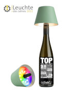 Akku-Flaschenleuchte oliv RGBW TOP 2.0